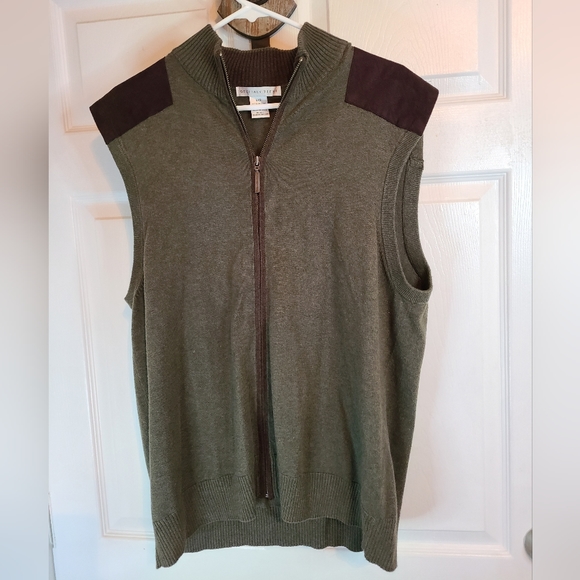 Geoffrey Beene Men's Classic Sleeveless full zip Vest, Size: Large Color: Green - Picture 4 of 13